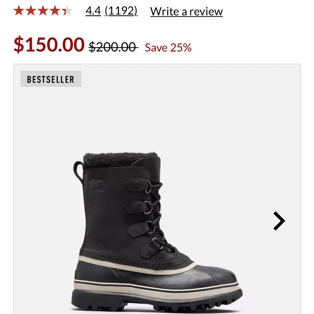 Sorel Black Winter Boots